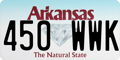 AR license plate 450WWK