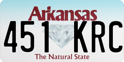 AR license plate 451KRC