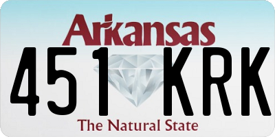 AR license plate 451KRK
