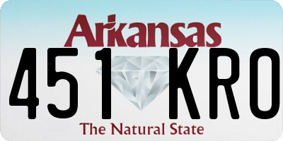 AR license plate 451KRO