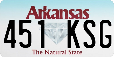 AR license plate 451KSG