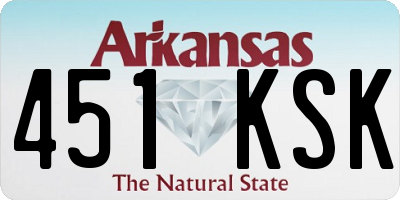 AR license plate 451KSK