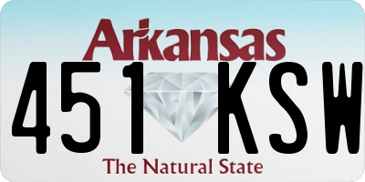 AR license plate 451KSW