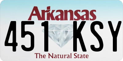 AR license plate 451KSY