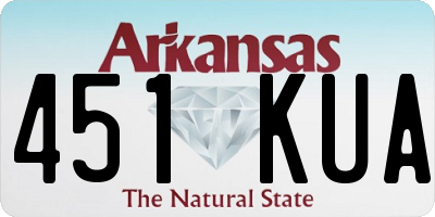 AR license plate 451KUA