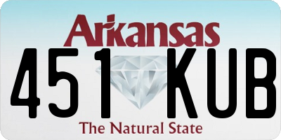 AR license plate 451KUB