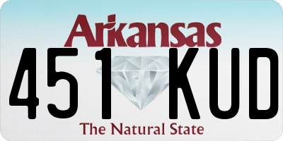 AR license plate 451KUD