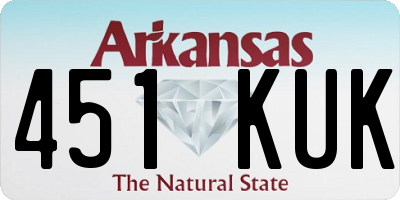 AR license plate 451KUK