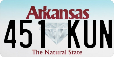 AR license plate 451KUN