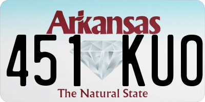 AR license plate 451KUO