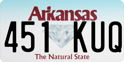 AR license plate 451KUQ
