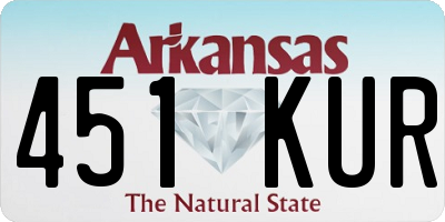 AR license plate 451KUR
