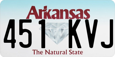AR license plate 451KVJ