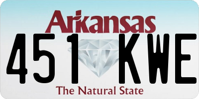 AR license plate 451KWE