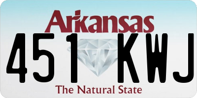 AR license plate 451KWJ