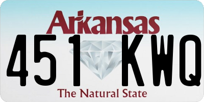 AR license plate 451KWQ