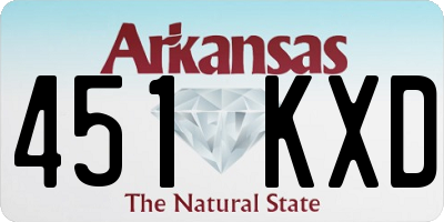 AR license plate 451KXD
