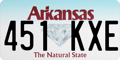 AR license plate 451KXE
