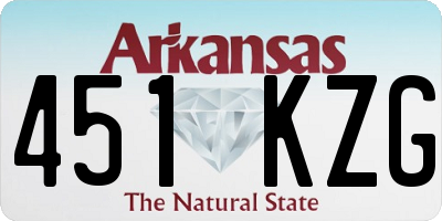 AR license plate 451KZG