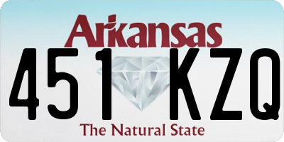 AR license plate 451KZQ