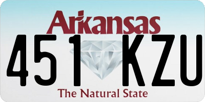 AR license plate 451KZU
