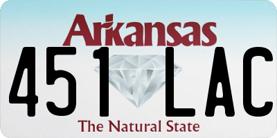 AR license plate 451LAC