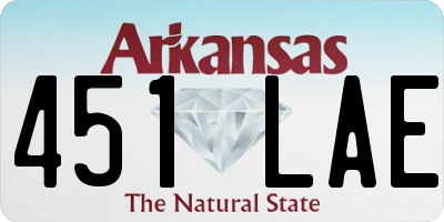 AR license plate 451LAE