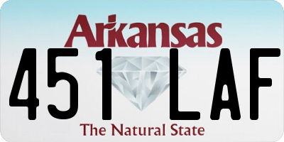 AR license plate 451LAF