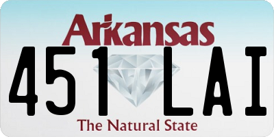 AR license plate 451LAI