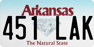 AR license plate 451LAK
