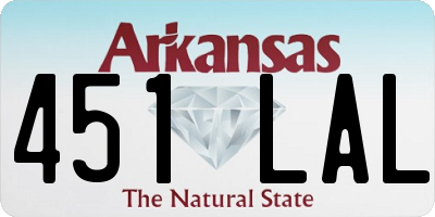 AR license plate 451LAL