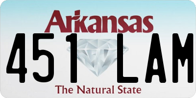 AR license plate 451LAM