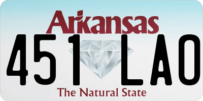 AR license plate 451LAO