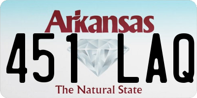 AR license plate 451LAQ