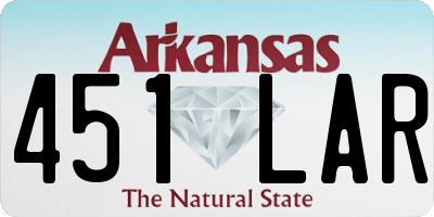 AR license plate 451LAR