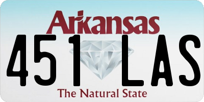 AR license plate 451LAS