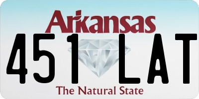 AR license plate 451LAT