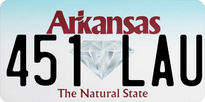 AR license plate 451LAU