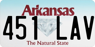 AR license plate 451LAV