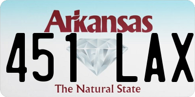 AR license plate 451LAX