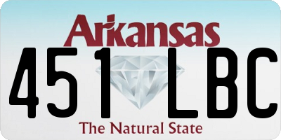 AR license plate 451LBC