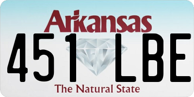 AR license plate 451LBE