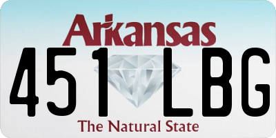 AR license plate 451LBG