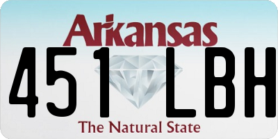 AR license plate 451LBH