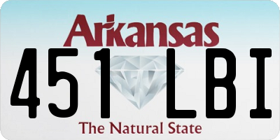 AR license plate 451LBI