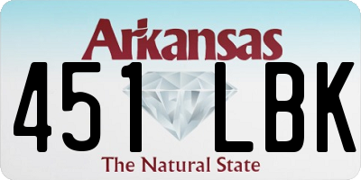 AR license plate 451LBK