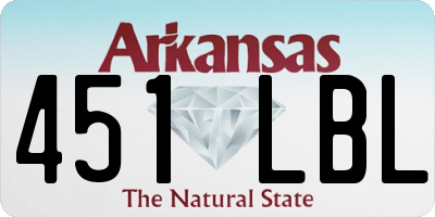 AR license plate 451LBL
