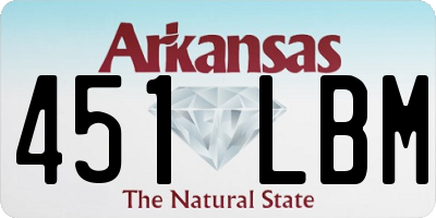 AR license plate 451LBM