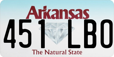 AR license plate 451LBO