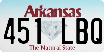 AR license plate 451LBQ